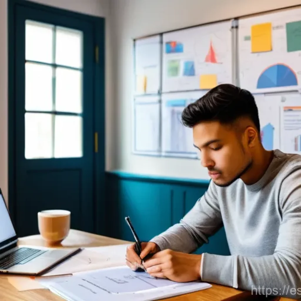 건축평가사 자격증 시험 후기 - **A dedicated architectural student immersed in exam preparation.**
    A diverse young adult, weari...